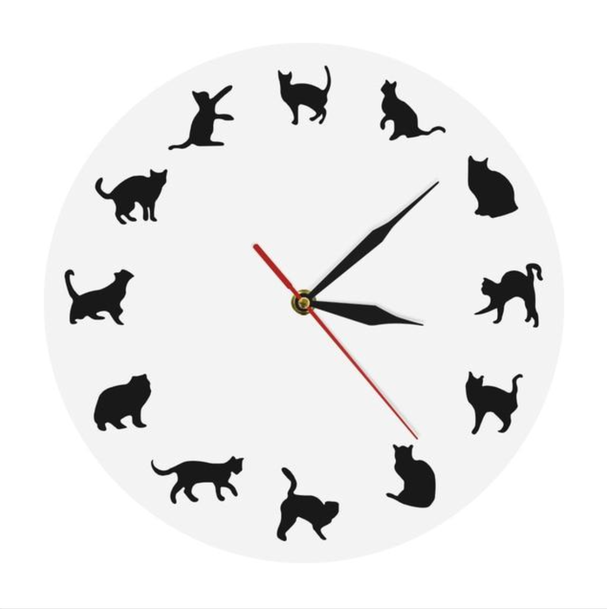 Horloge Noir Animaux